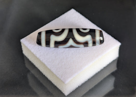 Antique Three-Eye Dzi Bead