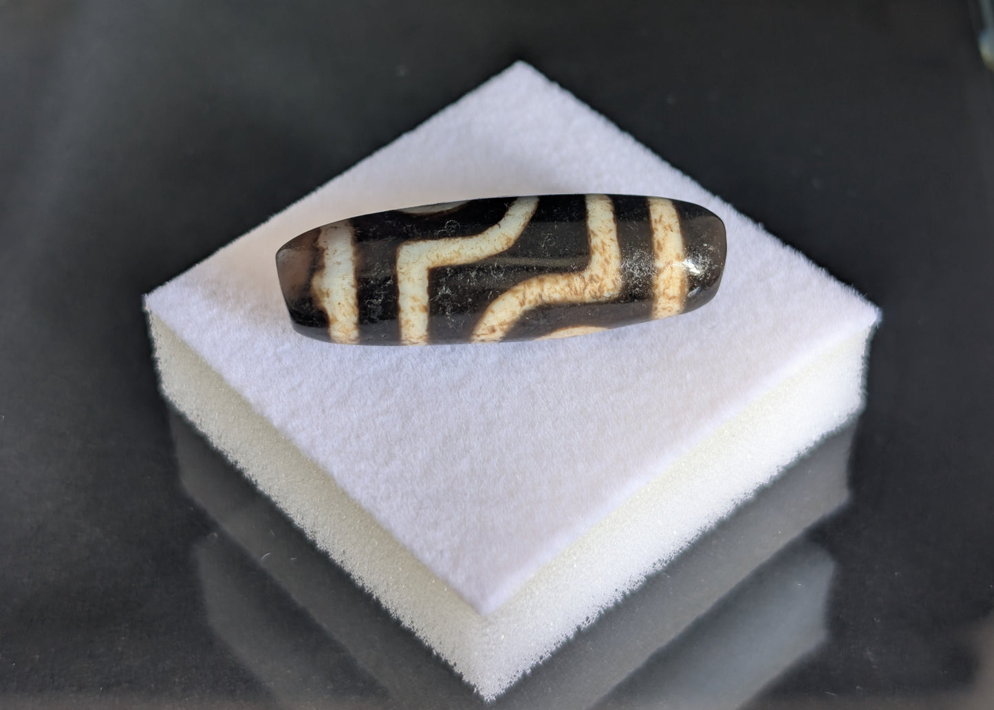 Johkang Two-Eye Dzi Bead