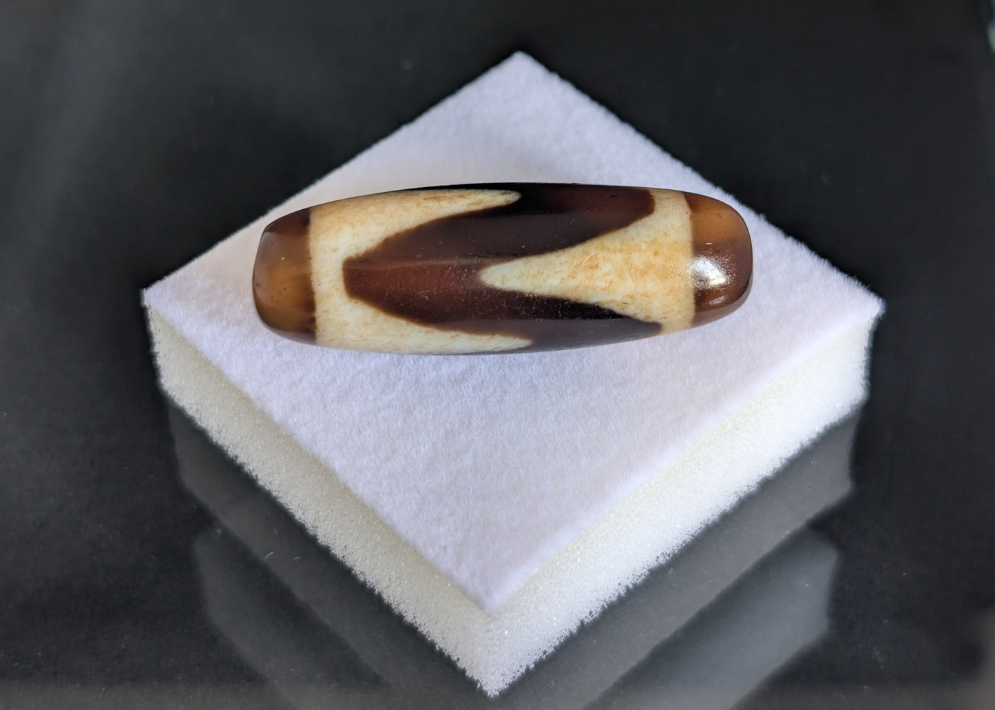 Johkang Tiger Tooth Dzi Bead