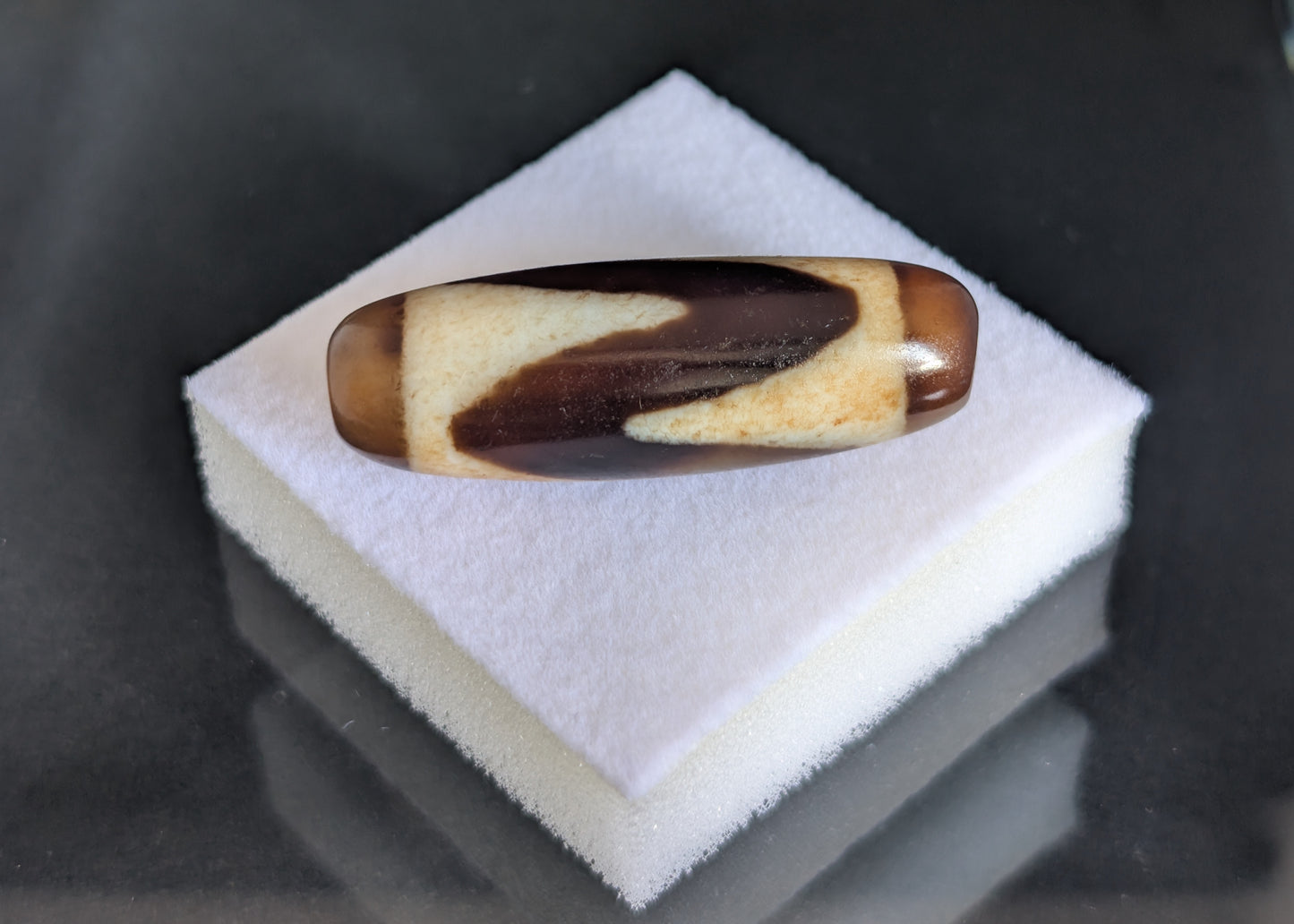 Johkang Tiger Tooth Dzi Bead